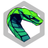 GreyHexagon-GreenSnake-96×96
